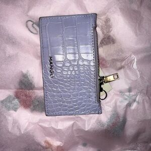 Mango Lavender Croc-Embossed Wallet